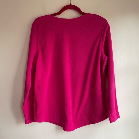 Lands End Boatneck Fleece Sweatshirt Size M - Picture 4 of 5